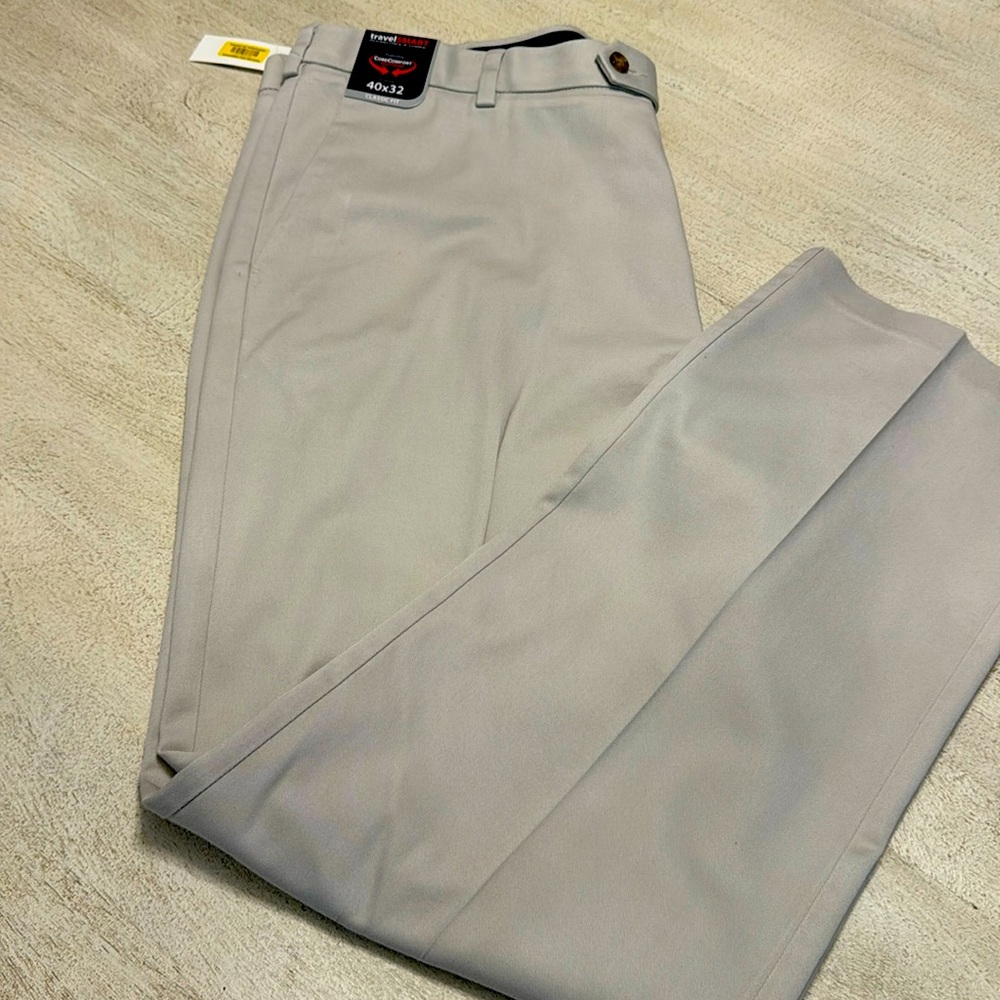 Gray Chinos Slim Fit Modern Design